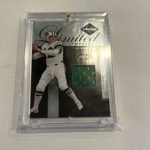 Trading Card - Silver and Green Joe Namath limited Jersey mint 34/75